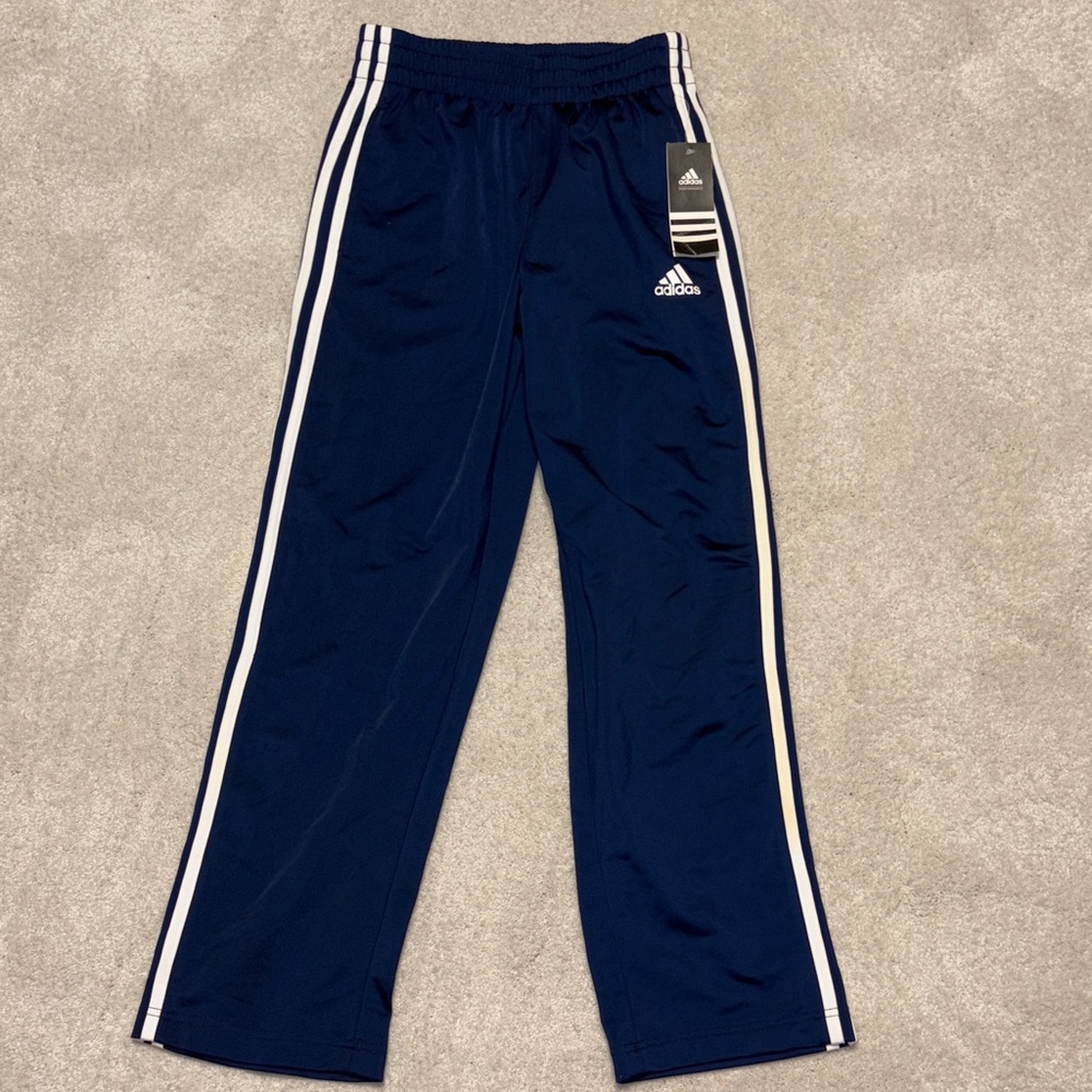 Adidas Kids Navy Joggers with White Accents (size 10/12) NWT
